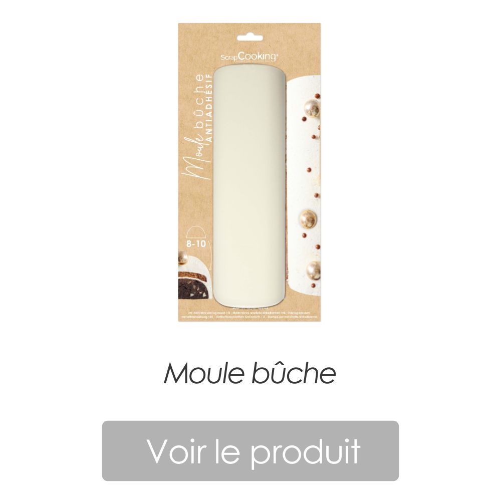 Buche framboise chocolat blanc Moule buche - ScrapCooking